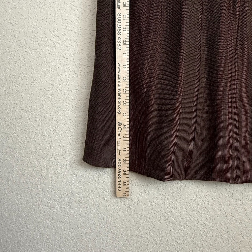 Nanette‎ Lepore NWT Brown Sweater Knit Dress Beaded Sleeveless Size M - Picture 3 of 7